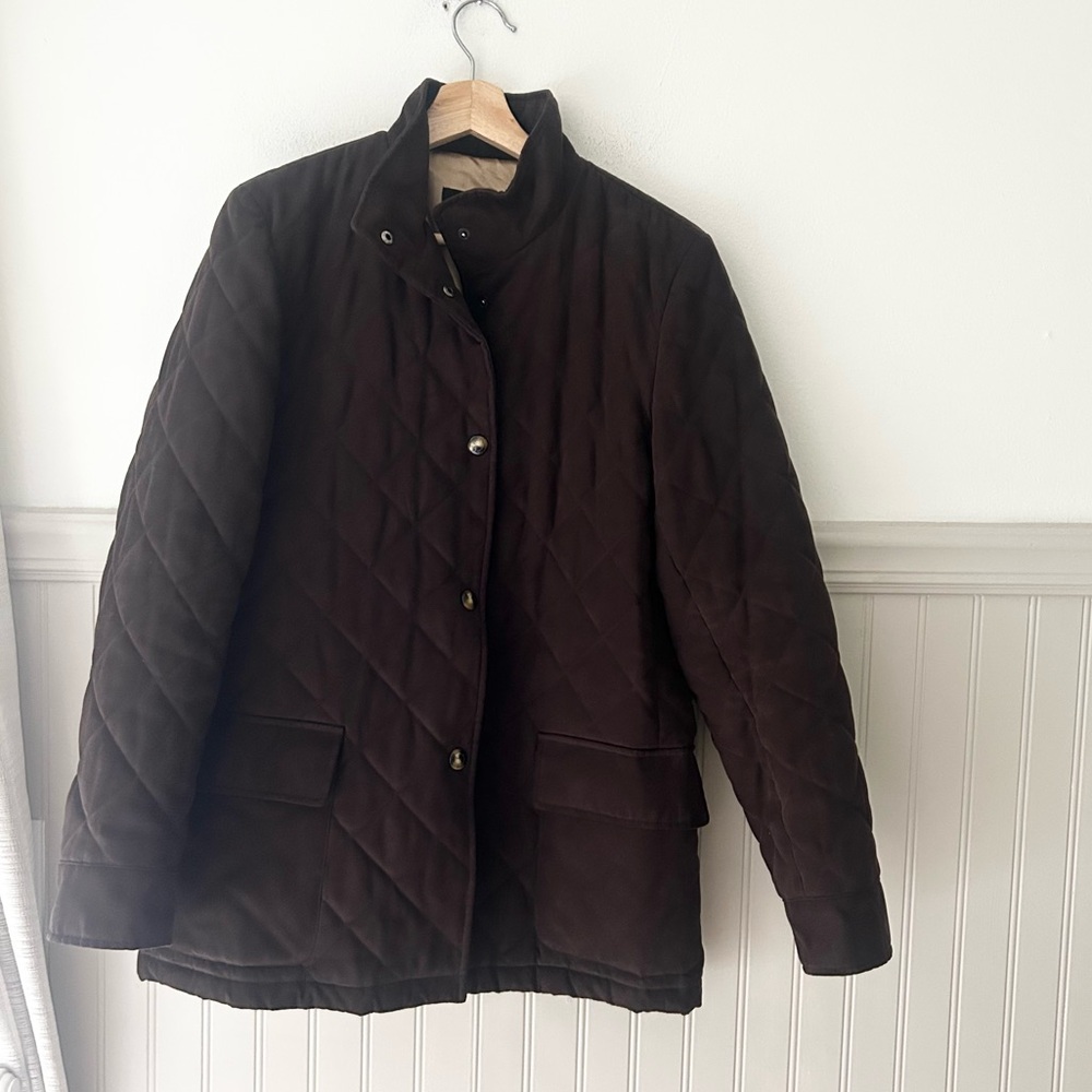 Dana Buchman Medium Dark Brown Chocolate Quilted Puffer Jacket